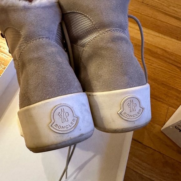 MONCLER FUR LINED SUEDE BOOTS - Picture 8 of 15